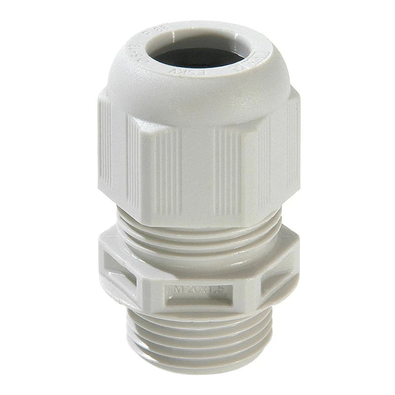 Wiska GLP25 25mm IP68 Compression Gland with Locknut Light Grey