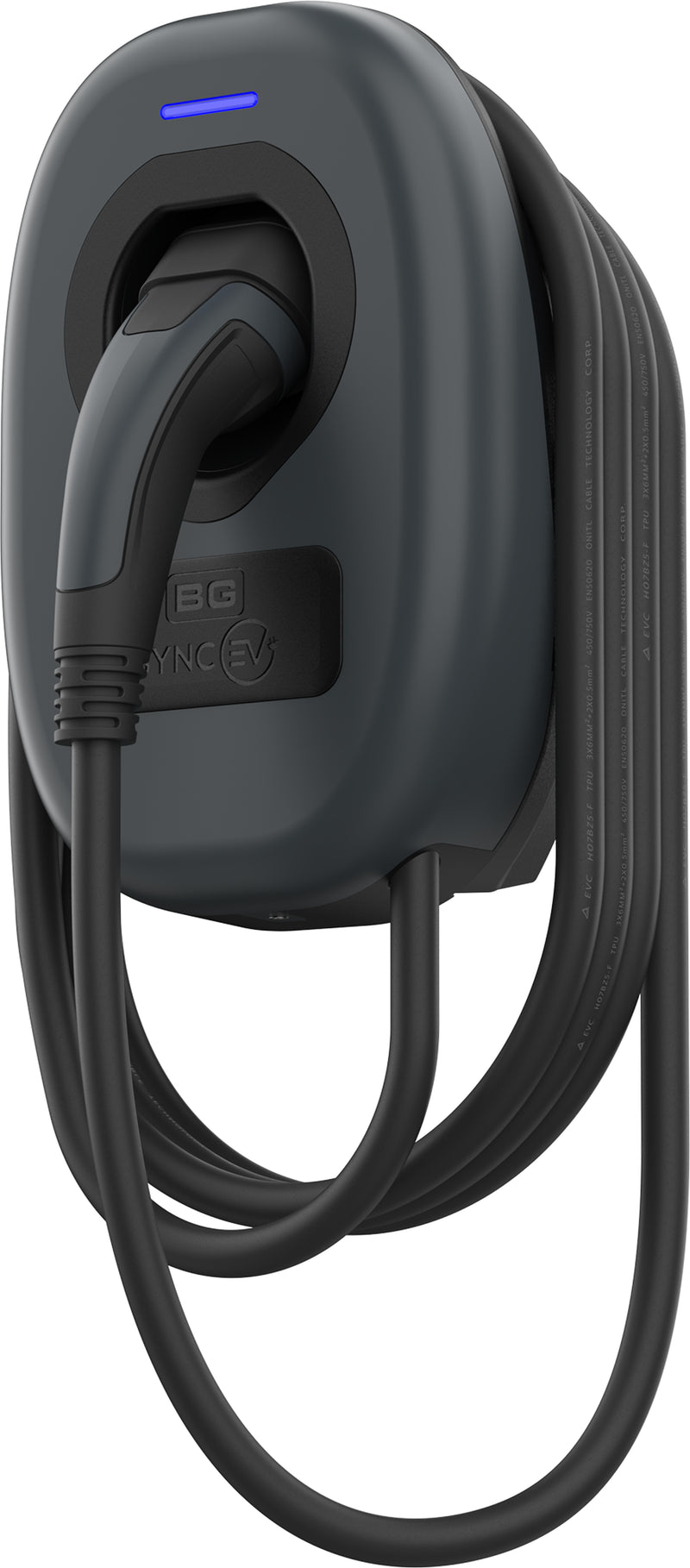 BG SyncEV EV Wall Charger Single Phase 7.4kW Tethered Wi-Fi + 4G*, 7.5m cable (incl. CT clamp)
