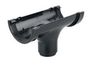 RoundLine Gutter Striaght Running Outlet 112mm Black