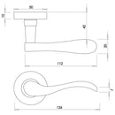 Turin Door Handle on Rose Satin Chrome