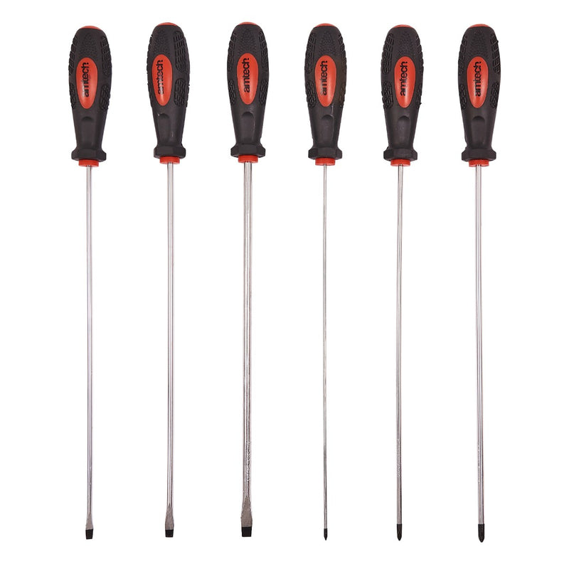 6 Piece long reach screwdriver set