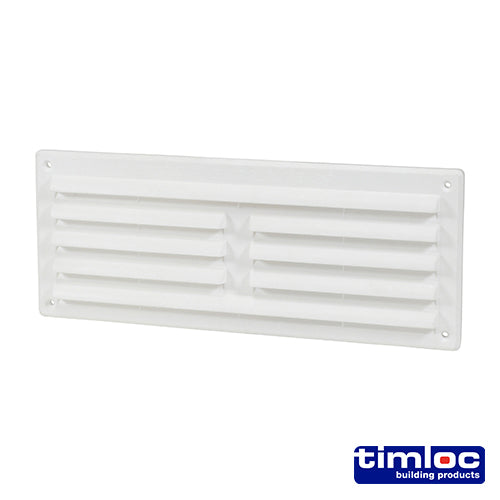 Internal Plastic Louvre Mini Grille Vent with Flyscreen - 260 x 104mm