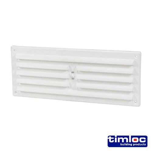 Internal Plastic Hit and Miss Louvre Mini Grille Vent - White - 260 x 104mm