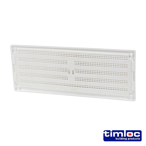 Internal Plastic Hit and Miss Louvre Mini Grille Vent - White - 260 x 104mm