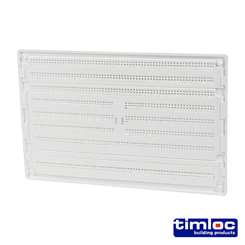 Internal Plastic Hit and Miss Louvre Mini Grille Vent - White - 260 x 170mm