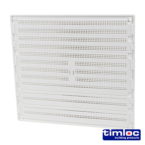 Internal Plastic Hit and Miss Louvre Mini Grille Vent - White - 260 x 235mm