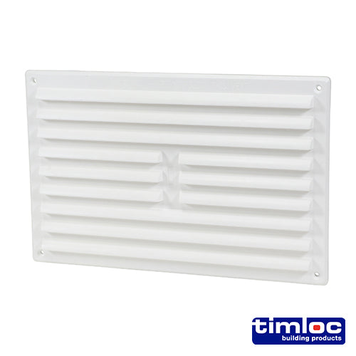 Internal Plastic Louvre Mini Grille Vent with Flyscreen - 260 x 170mm