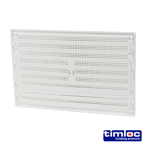 Internal Plastic Louvre Mini Grille Vent with Flyscreen - 260 x 170mm