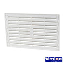 Internal Plastic Louvre Mini Grille Vent - White - 260 x 170mm