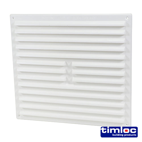 Internal Plastic Louvre Mini Grille Vent with Flyscreen - 260 x 235mm