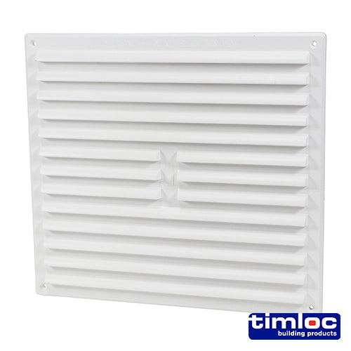 Internal Plastic Louvre Mini Grille Vent - White - 260 x 235mm