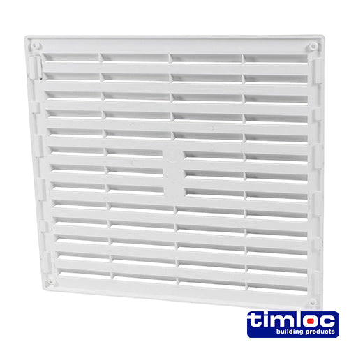 Internal Plastic Louvre Mini Grille Vent - White - 260 x 235mm