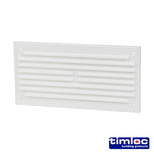 Internal Plastic Louvre Mini Grille Vent with Flyscreen - 166 x 85mm