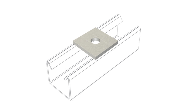 M10 Square Plate Washer Dipped Galvanized for Strut