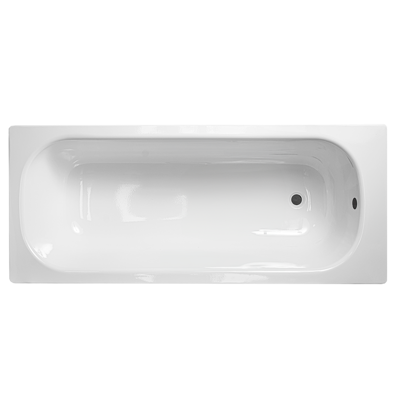 1700mm x 700mm No Tap Hole Steel Enamel Bath With Legs