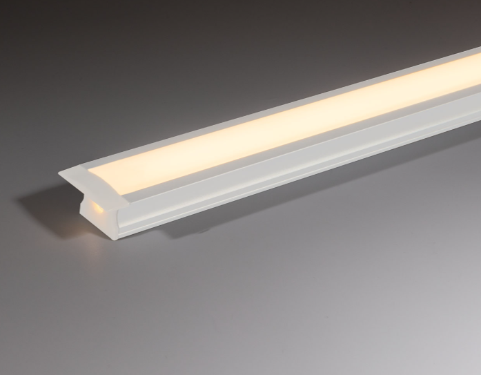 25x14 Recessed White - 2 Metre - Opal Diffuser and End Caps