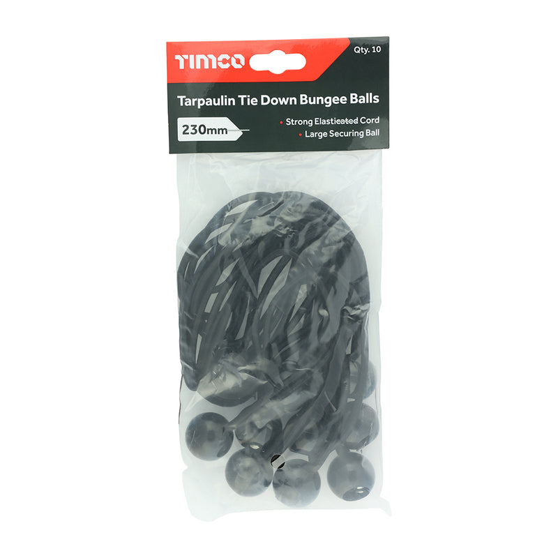 Tarpaulin Tie Down Bungee Balls - 230mm