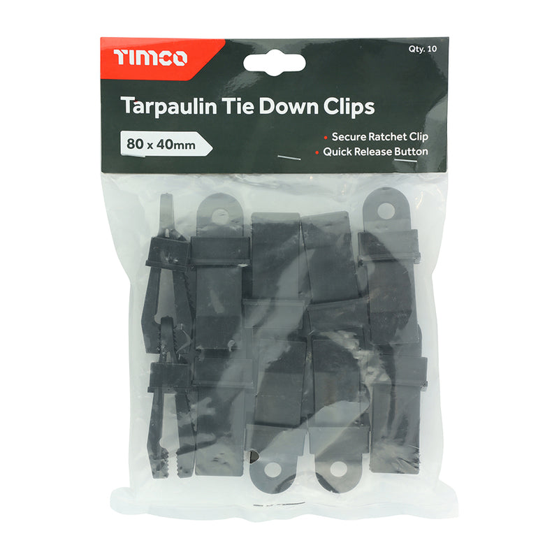 Tarpaulin Tie Down Clips - 80mm x 40mm