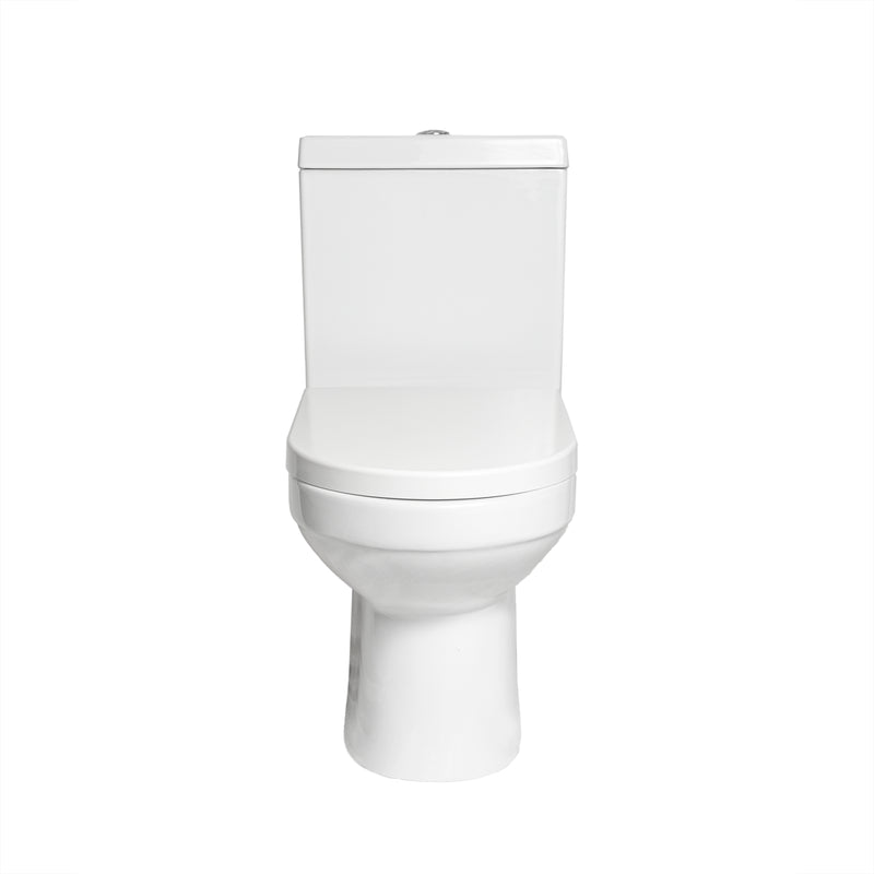 Fusion Rimless Close Coupled Modern Toilet + Soft Close Seat