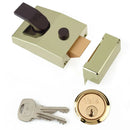 Yale 89 Deadlocking Nightlatch - Brasslux - 60mm Backset
