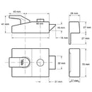 Yale 89 Deadlocking Nightlatch - Polished Chrome - 60mm Backset