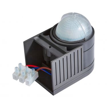 Alia Corner PIR Sensor (IP44, dark grey, 12m max, 360*)