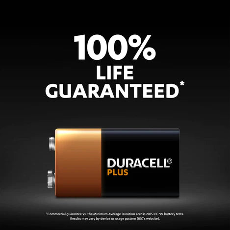 Duracell +100% Plus Power 9V PP3 6LR61 | 1 Pack