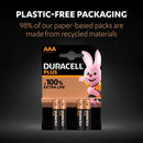 Duracell +100% Plus Power AAA LR03 | 4 Pack