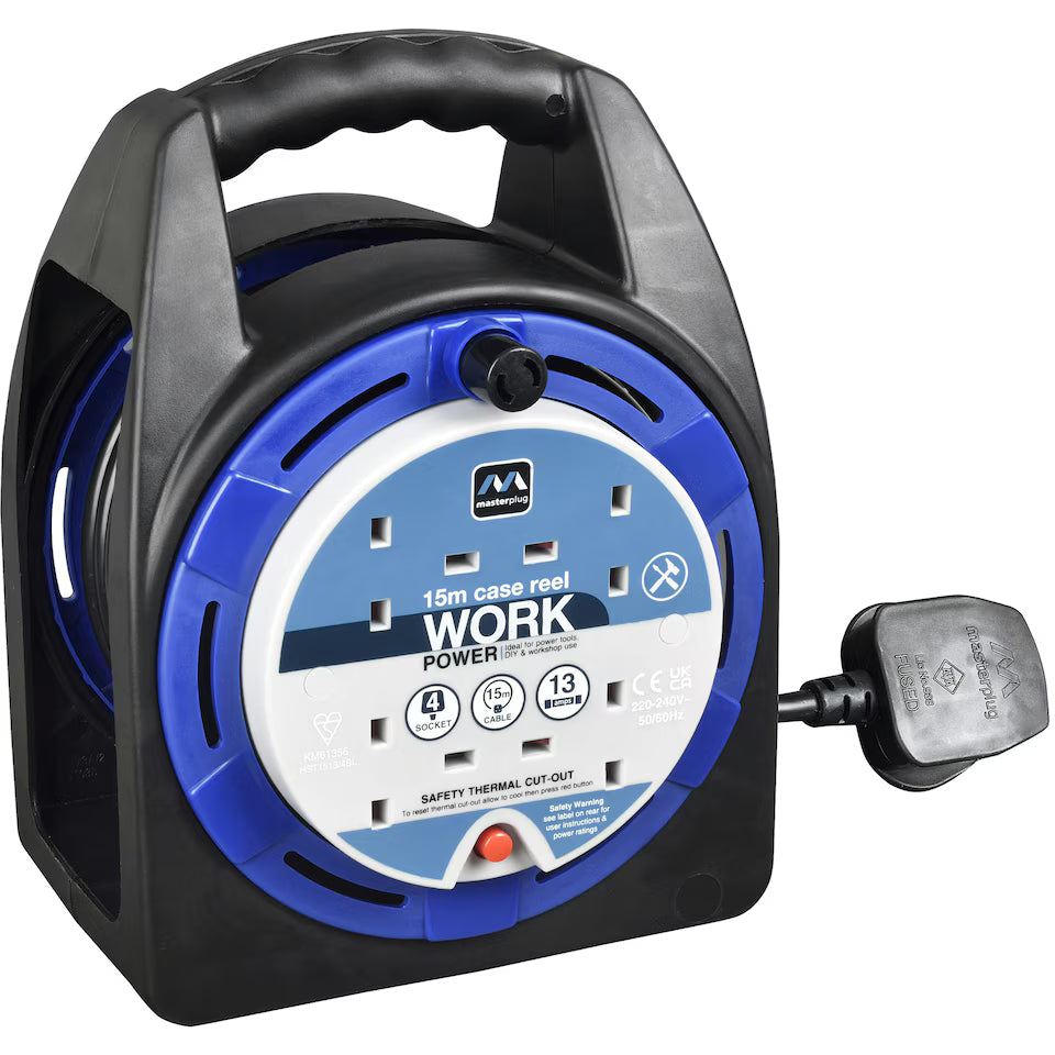 Masterplug Heavy-duty Cable Reels 4 Socket Multi (15 Metre) (Copy)