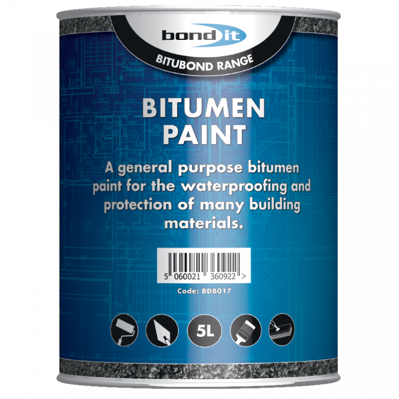 Bond It Bitumen Black Paint 5 Litre Bitubond