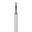 1.0mm PVC Round Flexible Cable 2 Core White (100m Drum) - 3182Y