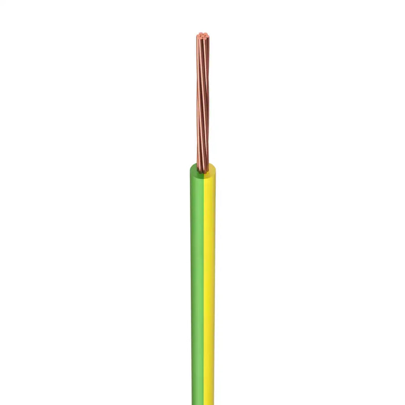 10mm PVC Single Core Green / Yellow (Sold By The Mtr) - 6491X