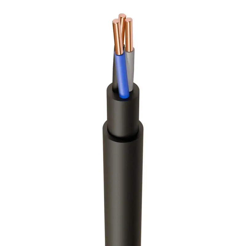 2.5mm² 3 Core NYY-J Cable Black (Cut Length Sold By The Mtr)
