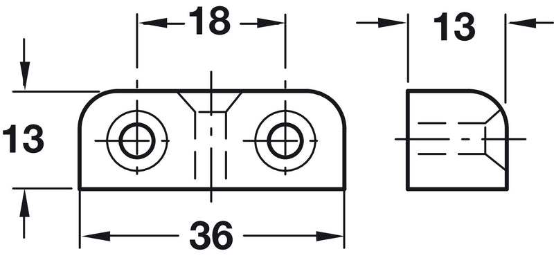 Knock Down Fitting, One Block, Modesty Brown