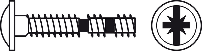 Snap Off Screw, M4 Thread, Yellow Zinc Plated Steel - M4 x 20-45 mm length