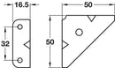Corner Gusset, Steel, 50 x 50 mm