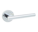 Petra Door Handle on Rose Polished Chrome