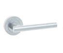 Petra Door Handle on Rose Satin Chrome
