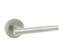 Petra Door Handle on Rose Satin Nickel