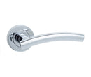 Curve Door Handle on Rose Polished Chrome