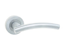 Curve Door Handle on Rose Satin Chrome