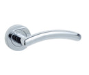 Mailand Door Handle on Rose Polished Chrome