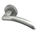 Mailand Door Handle on Rose Satin Chrome
