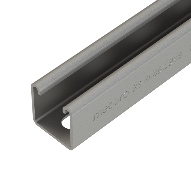 41mm x 41mm x 1.5mm Channel Slotted Strut 3mtr (28 x 14mm SLOT)