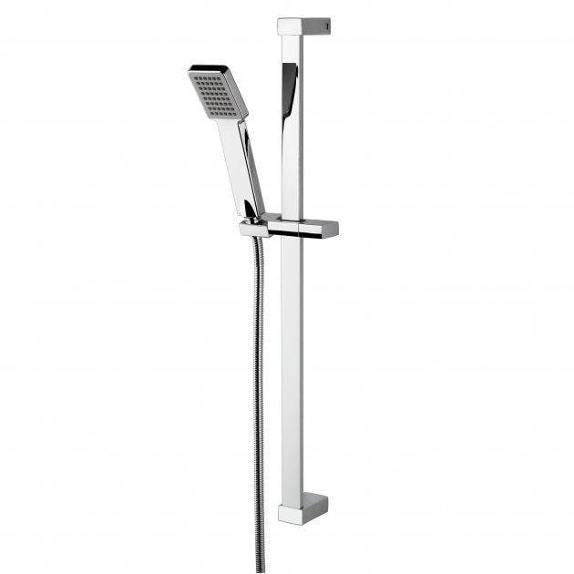 Square Slider Rail Shower Kit 700mm High - Chrome