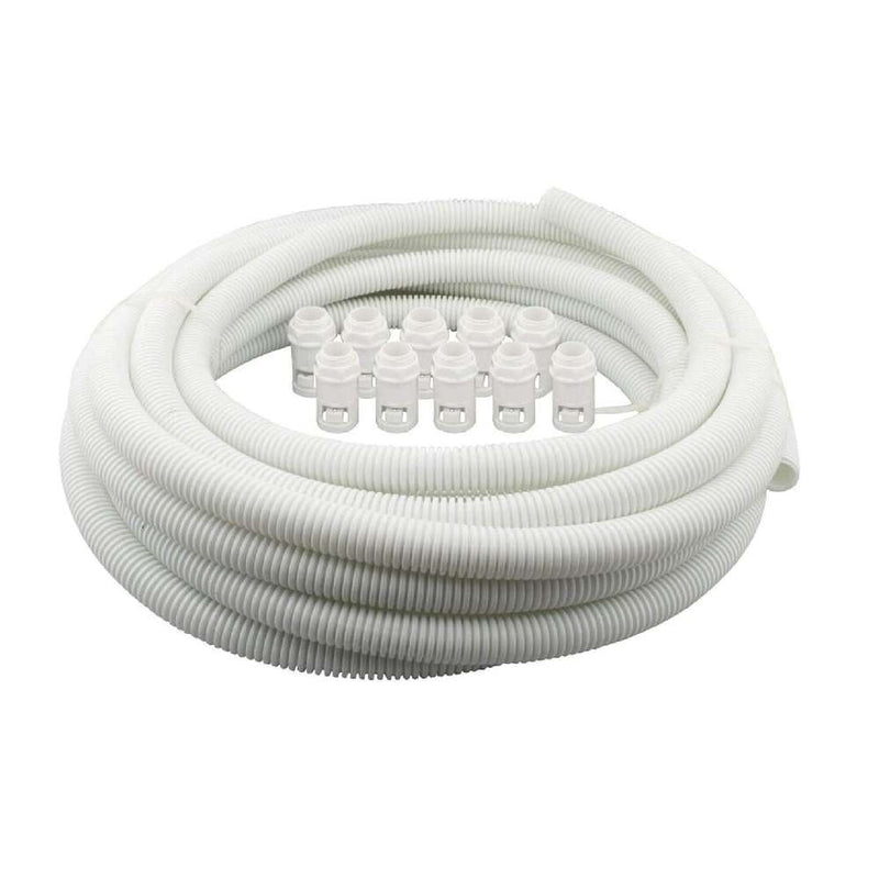 Flexible Conduit Contractor Pack 25mm White + 10 Connectors