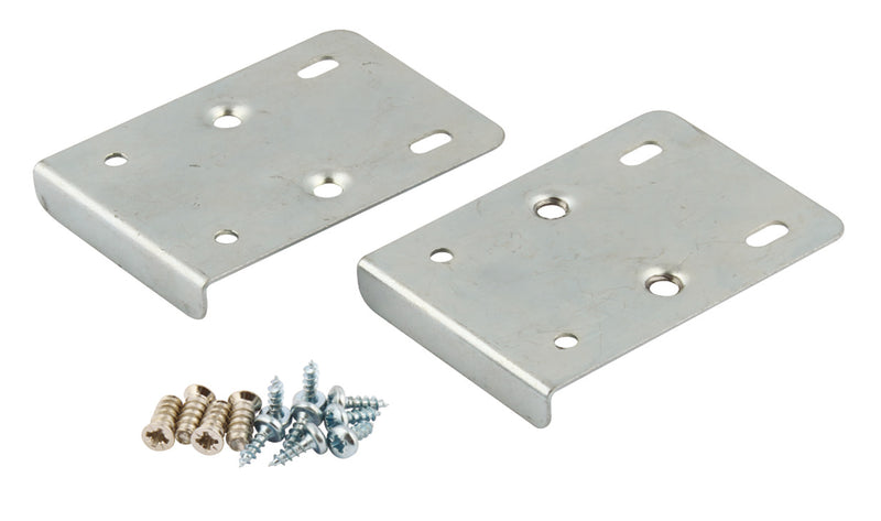 Kitchen Cupboard Door Hinge Repair KIT Includes Plates And Fixing Screws - Silver