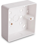 Univolt PVC 44mm 1 Gang Single Round Edge Surface Pattress Back Box