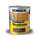 Ronseal Quick Drying Woodstain - Satin Dark Oak - 750ml