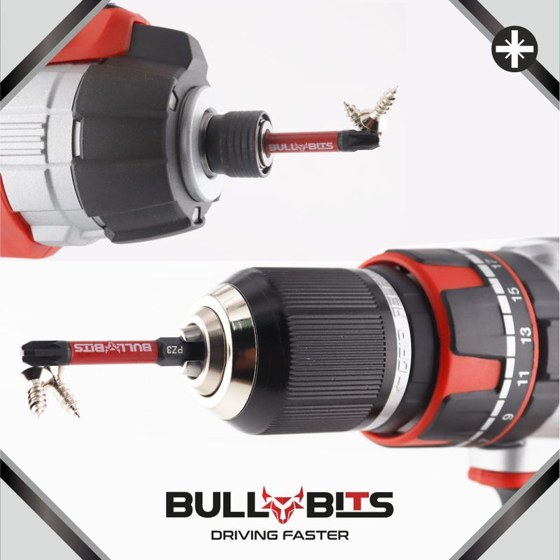 Bull Bits PZ3 50mm Impact Duty Screwdriver Drill Driver Bits Set